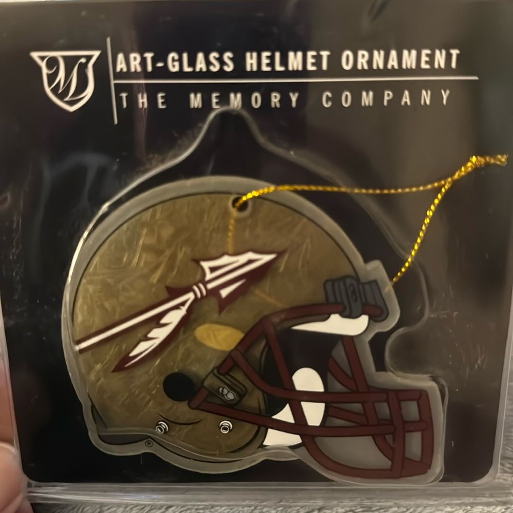 FSU - Florida State Seminoles Art-Glass Helmet Ornament 2016 -The Memory Company